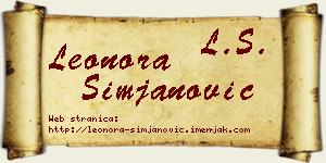 Leonora Simjanović vizit kartica